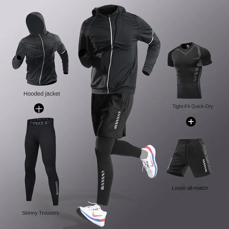 Running Jogging Gear - 3-7 adet erkek buz elyafı çabuk