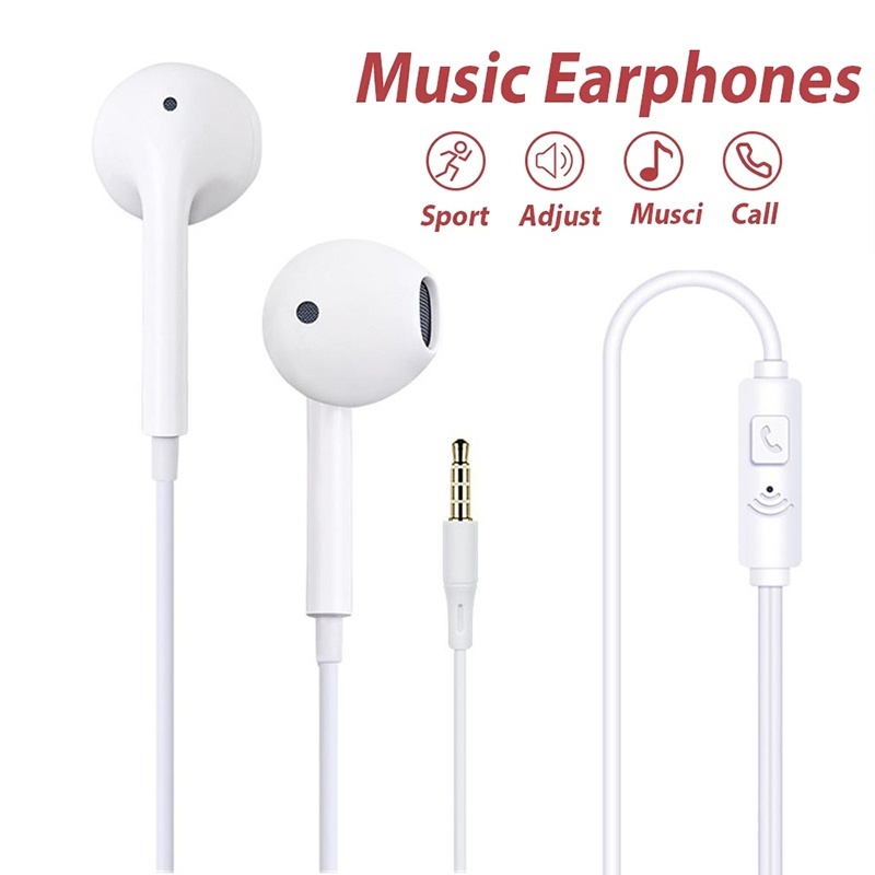 Running Gear Headphones - 3.5mm Kablolu Kulaklık, Mikrofonlu, Güçlü Bas