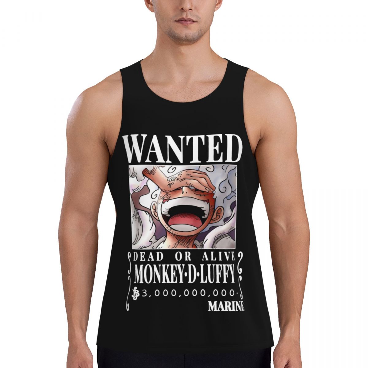Running Gear Tank - Grafik Luffy Wanted Bounty Nika Gear